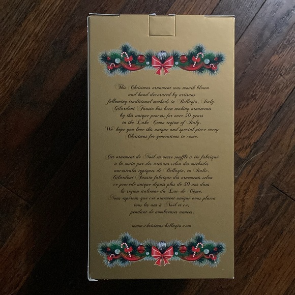 Bellagio Italian Mouth Blown Glass Christmas Ornament Italy With Box - Picture 5 of 6
